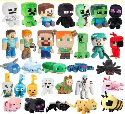 Minecraft Plush Toys Creeper Enderman Mooshroom Ocelot Bat Squid Pig Cover