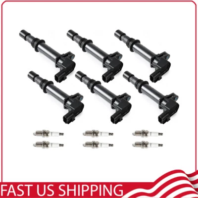 6pcs Ignition Coils & 6pcs Spark Plugs For 2004-2008 Dodge Dakota 3.7L V6 UF270 - Image 1 of 4