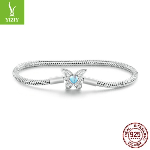 VALENTINO Bracciale Base Fashion Argento Sterling 925 Pietra di Luna Farfalla Gioielli Per Donna