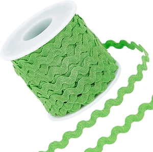 27Yard/25M Rick Rack Trim Ribbon Emerald Green Wave Sewing Bending Fringe Trim 5 - Picture 1 of 7