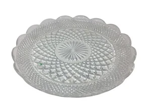 Vintage Anchor Hocking Wexford Clear Glass Round Serving Platter/Plate - Picture 1 of 7