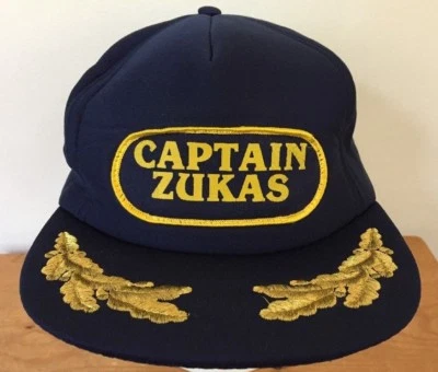 Gorra de béisbol vintage Captain Zukas Wear Guard espuma azul ajustable Snapback Foto 1 de 4