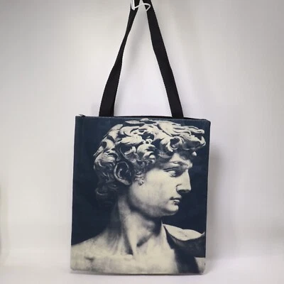 Bolso de Mano Estatua de David Bolso de Mano Negro Terciopelo Linned Doble Asa Cartera Bolso de Hombro Foto 1 de 4