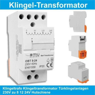 Trafo Klingeltrafo Klingeltransformator Transformator 230V 8V 12V 24V Hutschiene - Bild 1 von 4