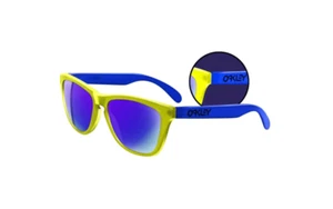 Oakley FROGSKINS edición limitada amarillo claro azul con azul iridio 24-289 - Imagen 1 de 3