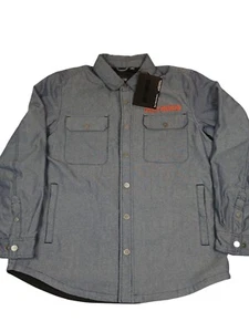 HARLEY-DAVIDSON Operative Riding textile Heavy Shirt Jacket Size XL Blue - Picture 1 of 7