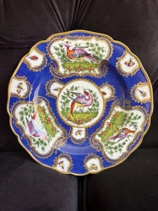 Antiker Porzellan Teller, Worcester Stil - Bild 1 von 6