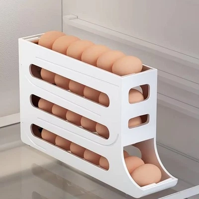 Eierspender Kühlschrank Eierregal Eierhalter 4-Tier Aufbewahrungsbox für 30 Eier - Bild 1 von 4