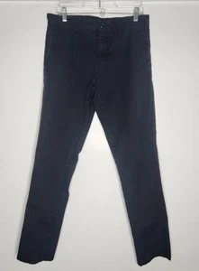 Pantalones de trabajo Carhartt WIP Sid para hombre 33x32 azul marino ajustados chinos elásticos - Imagen 1 de 5