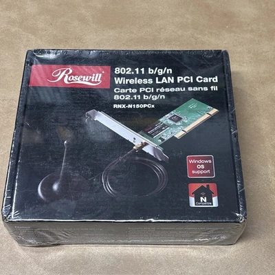 NEW Rosewill 802.11 b/g/n Wireless LAN PCI Card RNX-N150PCx - Image 1 of 3