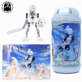 Lego Bionicle - 8536 - Toa Mata of Ice - Kopaka  -  Complete 2001 Set - Whitened