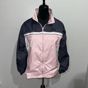 Vintage Retro Women’s Wilson Windbreaker Jacket Large Pink White Track Tennis - Picture 1 of 8