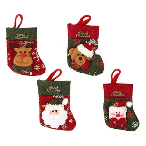 4pcs Christmas Cutlery Bags Fork Spoon Socks Tableware Silverware Holders - Picture 1 of 12