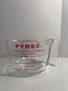 Vintage Pyrex 8 Cup 2 Quart 2 Liter Glass Measuring Cup Red Letter 564 USA Made - Picture 1 of 7