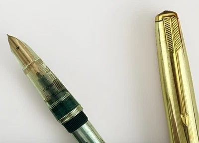 Early Original Parker 51 Aerometric Half Demonstrator Fountain Pen ~1948 ~ Clean - Image 1 of 4