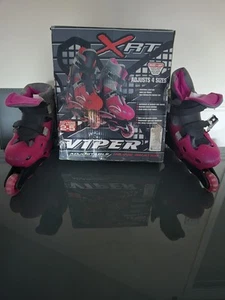 XRT VIPER PINK ADJUSTABLE INLINE SKATES/ROLLER BLADES - UK SIZE 2-5 - BOXED - Picture 1 of 11