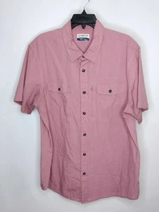 Camisa con botones Magellan Outdoors para hombre manga corta rosa talla grandes bolsillos - Imagen 1 de 3