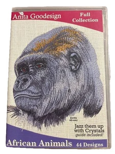 Anita Goodesign Embroidery Design CD African Animals Full Collection - Picture 1 of 2