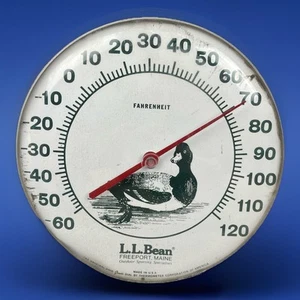 Vintage L.L. Bean Thermometer Jumbo Dial USA Duck 12” Fahrenheit RARE - Picture 1 of 12