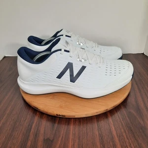 New Balance 696v4 Mens Size 12.5 Shoes White Leather Hard Court Tennis Sneakers - Picture 1 of 10