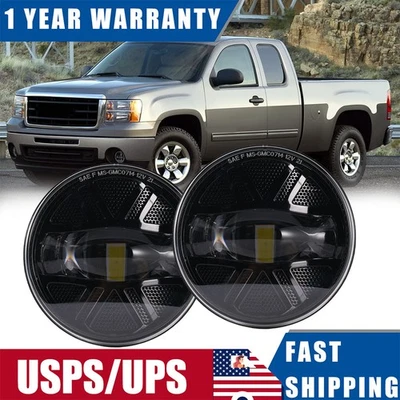 Conjunto de luces antiniebla LED redondas para parachoques GMC Sierra 1500 2500 3500 2007-2013 Foto 1 de 4