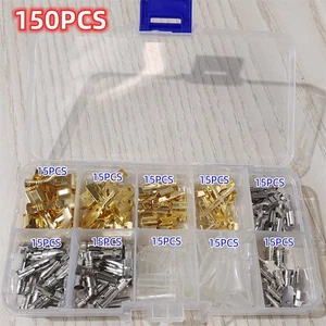 150Pcs Electrical Wire Crimp Connectors Kit Spade Female Male Terminals Set US - Picture 1 of 5