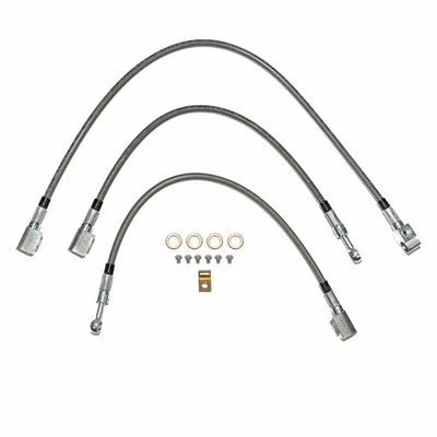 制动软管套件适用于吉普牧马人 1997 - 2006 无 ABS-HSK0049SS — 第 1/2 张图片