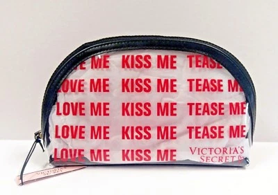 Bolso de Belleza de Viaje Victoria's Secret Love Me Kiss Me Tease Me Transparente Nuevo Foto 1 de 4