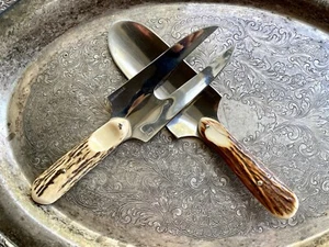 Rare vintage GUCCI Stainless And Bone Handle Service Serving Pieces Barware GG - Bild 1 von 9