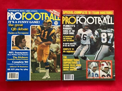 Revista anual Petersen's Pro Football 1980-1989 / You Pick 'em / Payton Foto 1 de 3