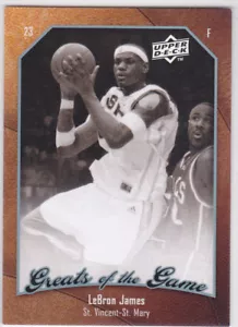 LeBRON JAMES Irish High School Basketball YOUNG LBJ Upper Deck Card 2003 DRAFT - Picture 1 of 2