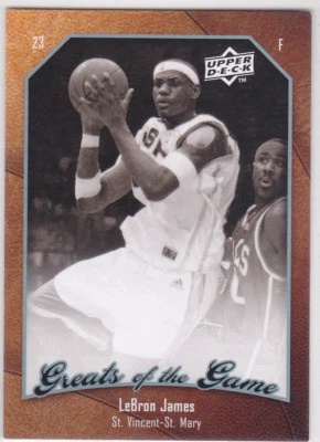Tarjeta LeBRON JAMES Irish High School Baloncesto JOVEN LBJ Upper Deck 2003 Borrador Foto 1 de 2