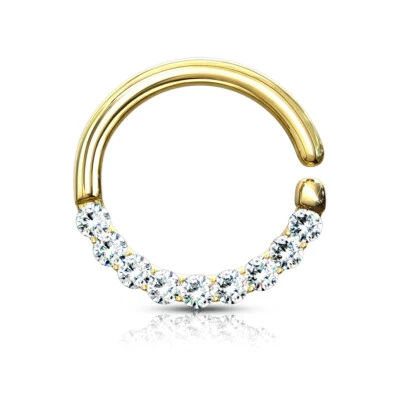 Anillos de aro flexibles medio círculo 16GA 5/16" para cartílago de oreja de tabique Daith N124 Foto 1 de 3