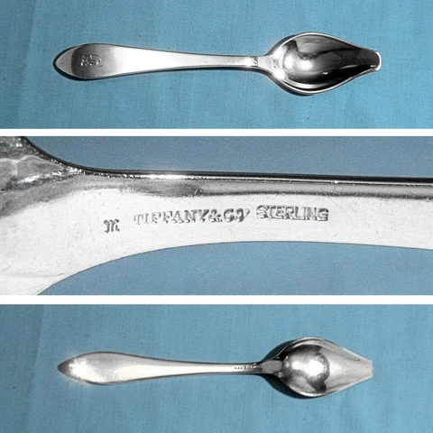 TIFFANY & CO STERLING 6" FRUIT / ORANGE SPOON(S) ~ FANEUIL ~ MONO B Cover