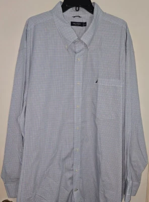 😃Nautica MULTICOLOR Pocket Men Button Front Shirt 4XL XXXXL NWOT NEW - Image 1 of 4