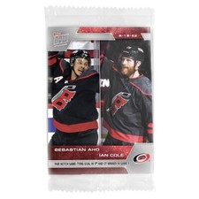 2021-22 NHL Topps NOW® Sticker  #486 🏒 Sebastian Aho / Ian Cole 🏒 Hurricanes