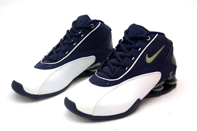NIKE SHOX STATUS (GS) 307149-401 MIDNIGHT NAVY/METALLIC SILVER  BIG KIDS SHOE - Image 1 of 4