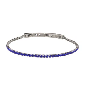 BRACCIALE BOCCADAMO Mya, tennis Unisex in acciaio e zirconi blu ref. SVBR28 - Foto 1 di 1