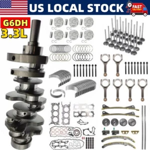 G6DH 3.3L Engine Rebuild Overhaul Kit w/ Crankshaft Rods Timing For HYUNDAI KIA - Picture 1 of 19
