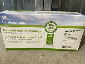 HP (Staples) 15A C7115A Remanufactured Black Laser Toner New - Picture 1 of 2