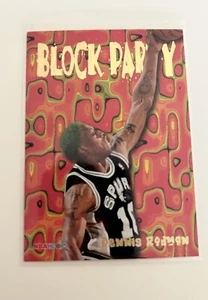 DENNIS RODMAN - 1995-96 NBA HOOPS - BLOCK PARTY #2 of 25 - Picture 1 of 2