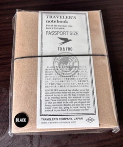 Traveler's Notebook TO&FRO TRAVELER'S Company Schwarz Reisepassgröße Japan Neu - Bild 1 von 3