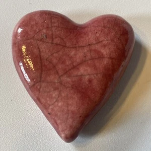 Día de San Valentín Arcilla/Cerámica Corazón Decoración/Regalo Pequeño Rosado-Rojo - Imagen 1 de 5
