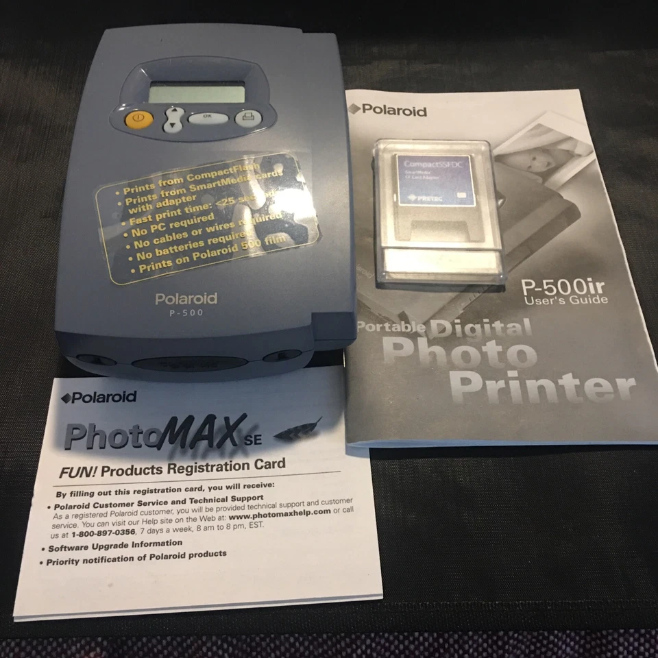 Portable Digital Photo Printer by Polaroid P-500ir NIB Box is Open - Image 1 of 4