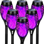 6Pack 12 Led Solar Power Torch Flame Lights Outdoor Landscape Lawn Garden Lamps