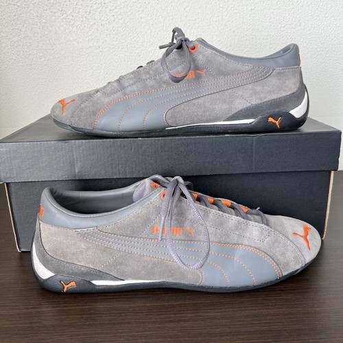 Scarpe da guida Puma Repli Cat II vintage rare grigio arancione scamosciato...