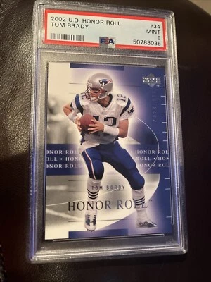 Tom Brady, 2002 Upper Deck (Honor Roll) #34..PSA Mint 9 Goat - Imagem 1 de 2