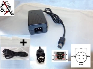 Qualität Netzteil 12V 5V 2A 4Pin für Externe Festplatte Gehäuse media EXTREME - Bild 1 von 3