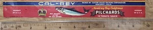 ADVERTISING Label Cal Rey Pilchards Can Monterey California - Picture 1 of 1