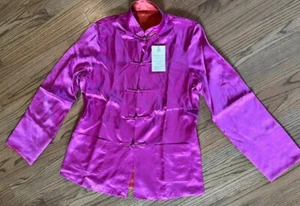 Yala "Dreamsack" Reversible Silk Asian Style Jacket Shirt Blouse Top Sz S NWT - Picture 1 of 8